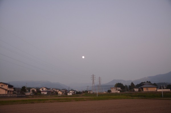 sunset moon